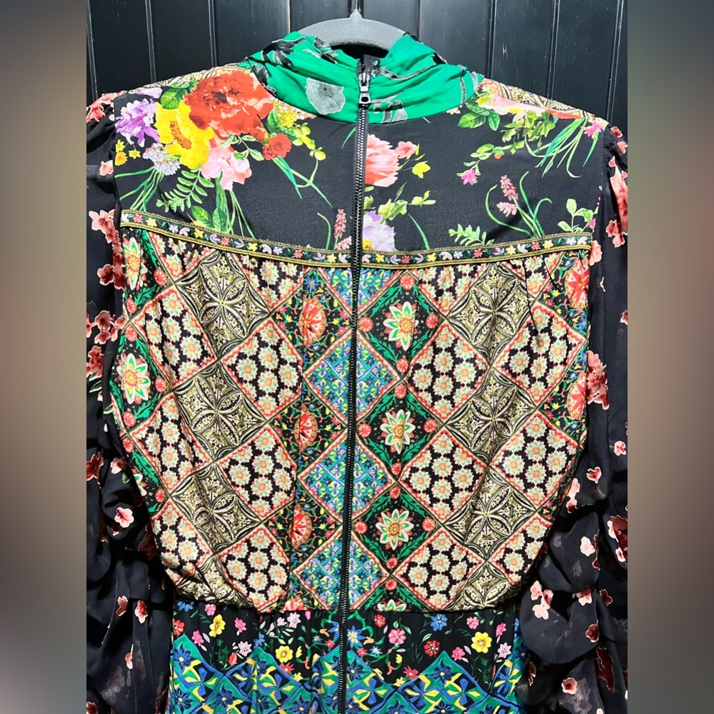 Show stopper Alice & Olivia Silk Floral Printed Maxi Dress - Picture 7 of 16